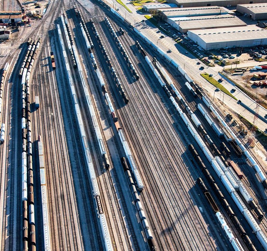 Large Rail Yard Aerial