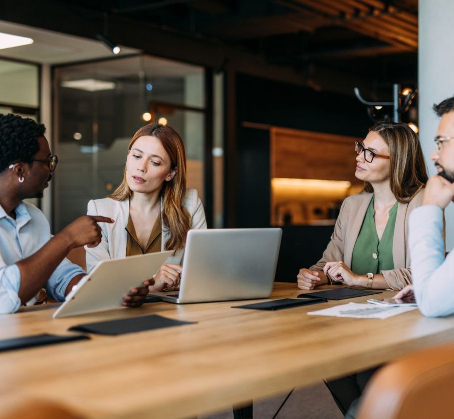 Business persons on meeting in the office.